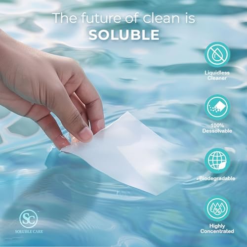 Soluble Care Dissolvable Toilet Cleaner Sheets 40 Pack Pine Scent
