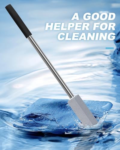 GLCON 6 Pack Pumice Stones with 22 Long Handle Cleaner