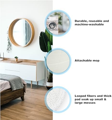 LTWHOME Replacement 86 Inch Mop Pads for Bissell SpinWave 2039 Series