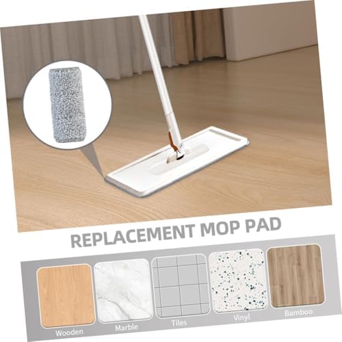 3PCS Reusable Flat Mop Pads for Smooth Floor Cleaning