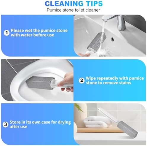 Cnigrpl Pumice Stone Toilet Cleaner 2Pack with Long Handle 1
