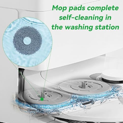 Sgizoku Microfiber Mop Pads for Roborock Q RevoQrevo MaxV - 8Pcs Set