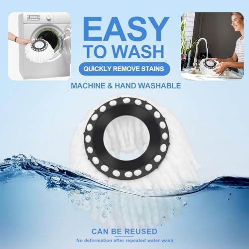 Rewpeep 2 Pack Spin Mop Replacement Heads