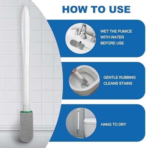 MOXIMAOYI Pumice Stone Toilet Cleaner with Handle 1