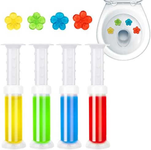 SINOKF Toilet Gel Stamp 4Pcs 36 Count Flower Fragrance Deodorizer