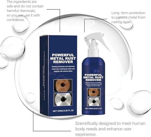 2024 Powerful Rust Remover Spray 100ml 3PCS for Tools Cars Metals