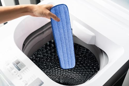 18 Microfiber Mop Pads - Hook and Loop Washable 12 Pack