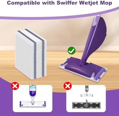 40 Pack WetJet Mop Pad Refills for Multi-Surface Cleaning