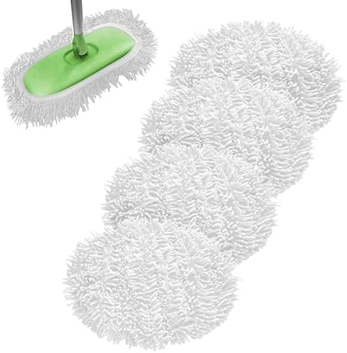 Reusable Microfiber Mop Pads 4 Pack for Swiffer