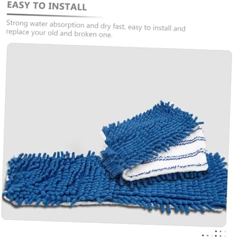 Minkissy 2pcs Chenille Mop Pad Refill for Hardwood Floors