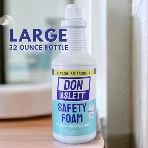 Don Aslett Toilet Bowl Cleaner Set with 14 Handle and Safety Foam