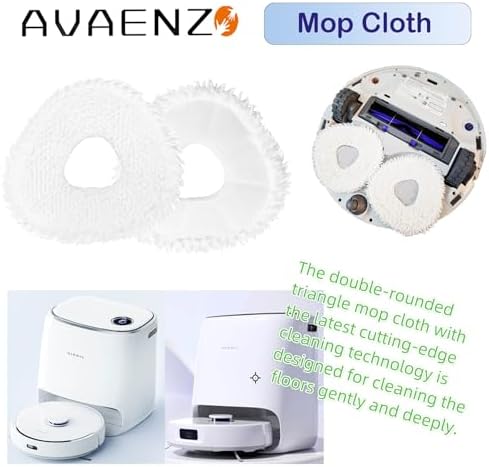 12 Pack Microfiber Mop Pads for Narwal Freo Robot Vacuums