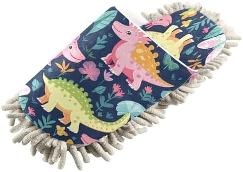Bulletgxll Cute Dinosaur Cleaning Slippers - M