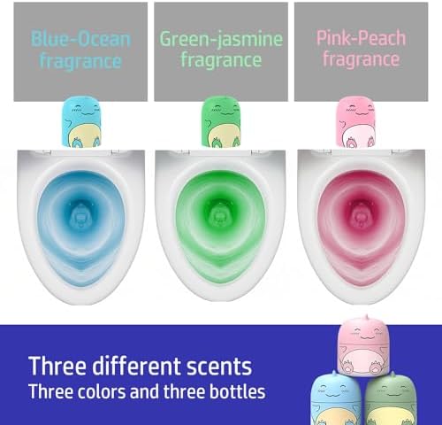 CloudMades Cute Dinosaur Toilet Cleaner Bottle with 3 Scents