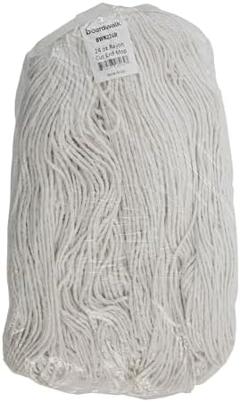 Boardwalk Premium Cut-End Wet Mop Heads 24oz White 12Carton