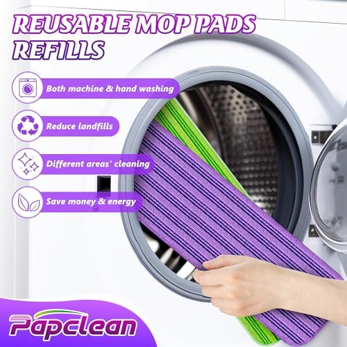 9 Pack Reusable PowerMop Pads for Swiffer Multi-Surface Cleaning