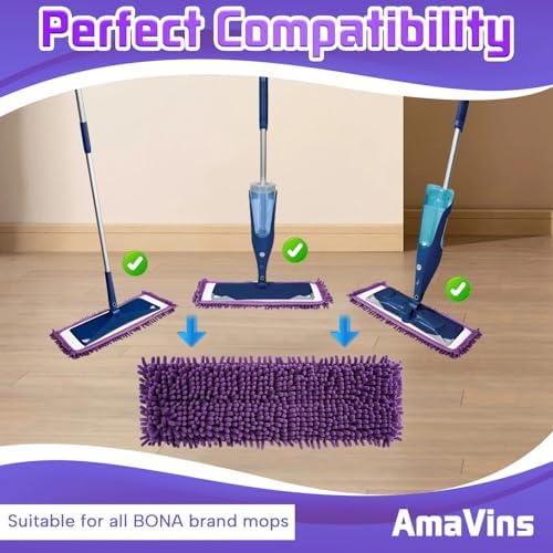 5 Pack Reusable Microfiber Mop Pads for Bona Mop