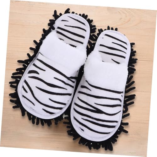 Ipetboom 1pair Cleaning Slippers with Detachable Mop Soles