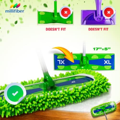Millifiber X-Large Dust Mop Refill 4 Pack - Pet Friendly Microfiber