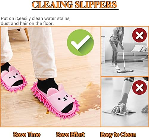Liitrton Detachable Mop Slippers Microfiber Chenille Comfort Footwear