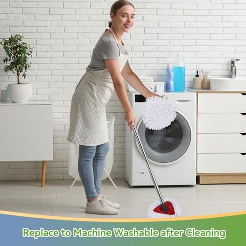 3 Pack White Reusable Microfiber Mop Pads for O-Cedar EasyWring 1