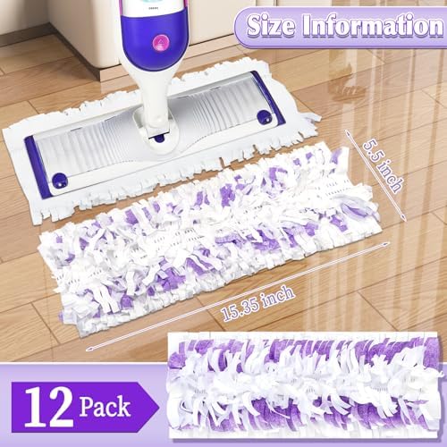 Hofosi 12 Pack Swiffer Power Mop Pad Replacement