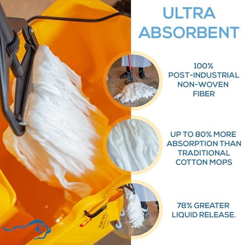 KLEEN HANDLER Non-Woven Mop Head Refill Pack of 6