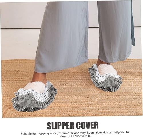 Microfiber Mop Slippers 2 Pairs for Home Cleaning