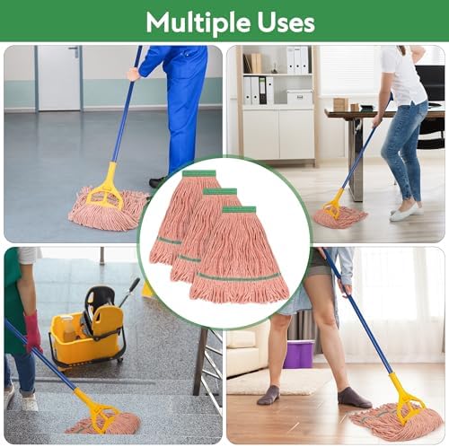 L Luke Supply Matthew Heavy Duty Mop Head Replacement - Pack of 3