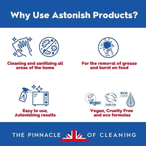 Astonish Foaming Toilet Bowl Cleaner - 8 Tablets Pink Peony Scent No Plastic Bottle