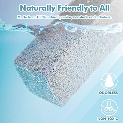 2 Pack Pumice Stone Toilet Brush with Extra Long Handle