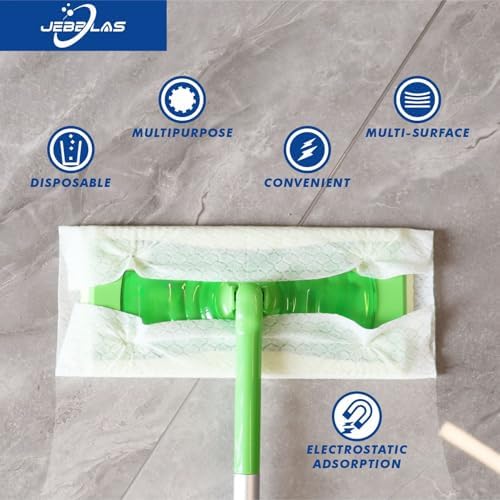 JEBBLAS Disposable Mop Refills Dry Sweeping Pad for All Surfaces 120 Count