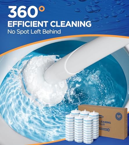 Caspeak 64 Count Toilet Wand Refills with 5X Cleaning Power