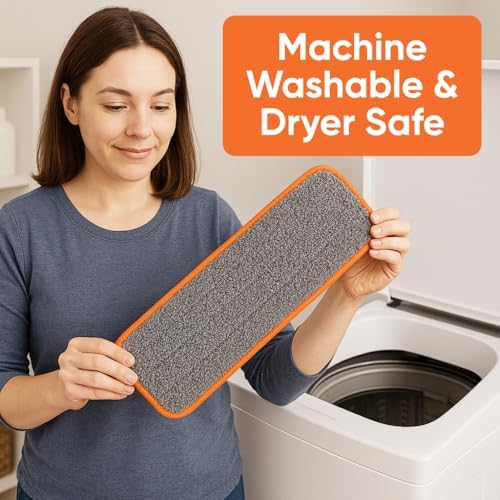 Superio Microfiber Mopping Pad - 8 x 45 Streak-Free