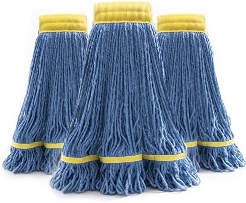 3Pack Mop Heads Commercial Grade Cotton Loop End Heavy Duty Mop Refills