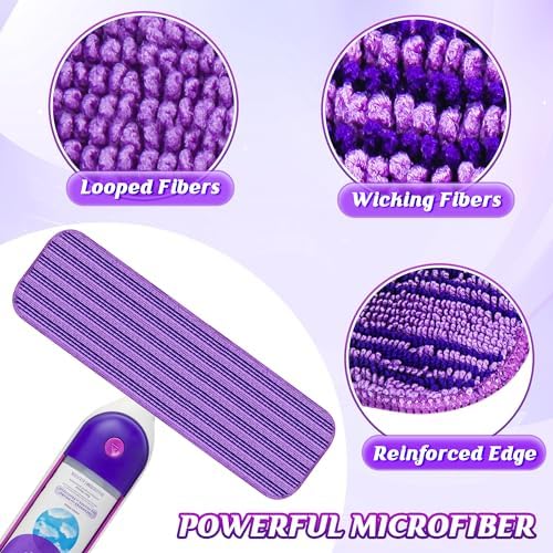 9 Pack Reusable PowerMop Pads for Swiffer Multi-Surface Cleaning