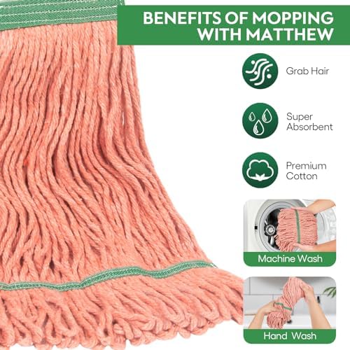 L Luke Supply Matthew Heavy Duty Mop Head Replacement - Pack of 3