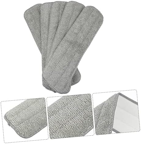 5Pcs Reusable Mop Pads for Efficient Floor Cleaning