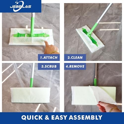 JEBBLAS Disposable Mop Refills Dry Sweeping Pad for All Surfaces 120 Count