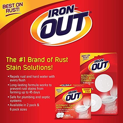 IRON OUT Automatic Toilet Bowl Cleaner with Rust Hard Water Protection