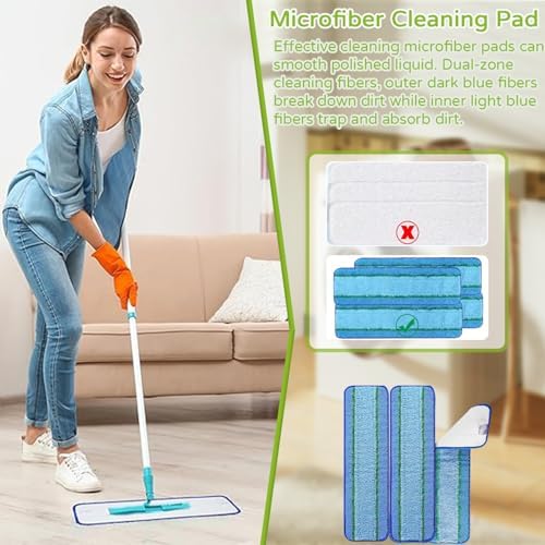 3 Pack Washable Reusable Microfiber Deep Cleaning Pads for Bona Mops