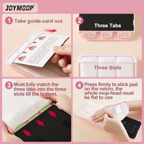 JOYMOOP Microfiber Mop Pads - Stripe Pink Pack of 2