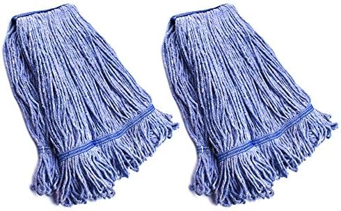 NIUBEE Heavy Duty Mop Head Replacement 2 Pack Medium Blue Cotton