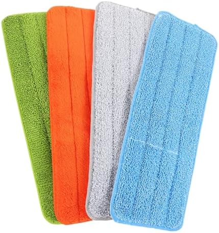 4Pcs Flat Mop Pads for Wet Dry Floor Cleaning