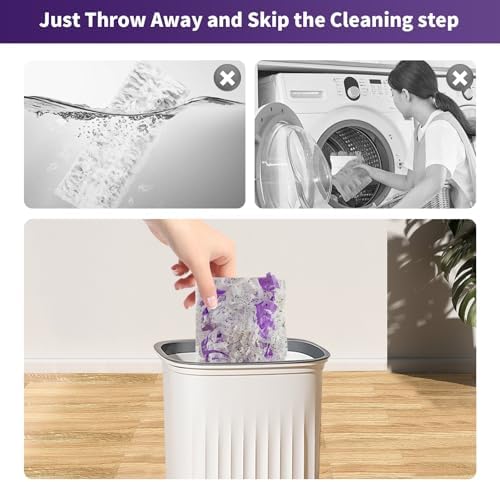 40 Pack Disposable Power Mop Refills for Multi-Surface Cleaning