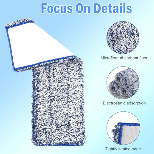 ZIONYA 4 Pack Microfiber Dusting Pads for Bona Mops
