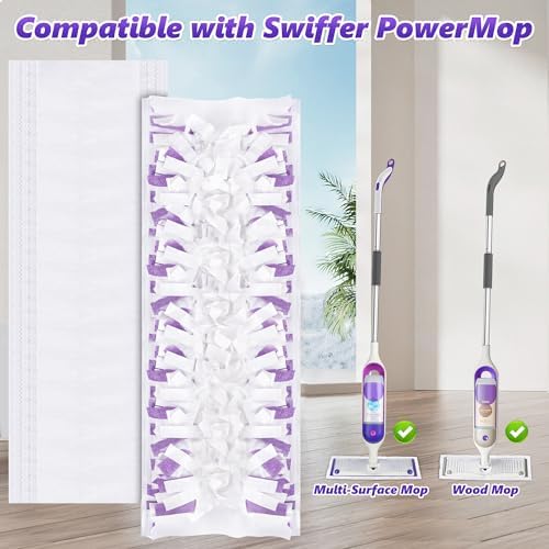 10 Count Swiffer PowerMop Replacement Pads - Unscented Safe for All Floors