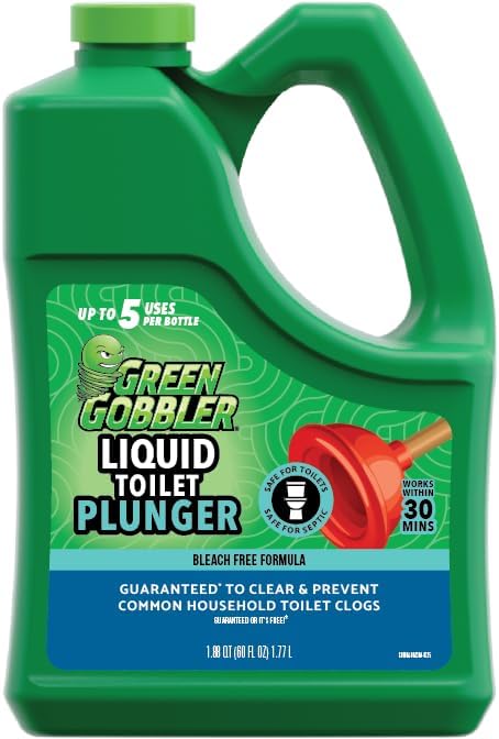 Green Gobbler Liquid Toilet Plunger Clog Remover