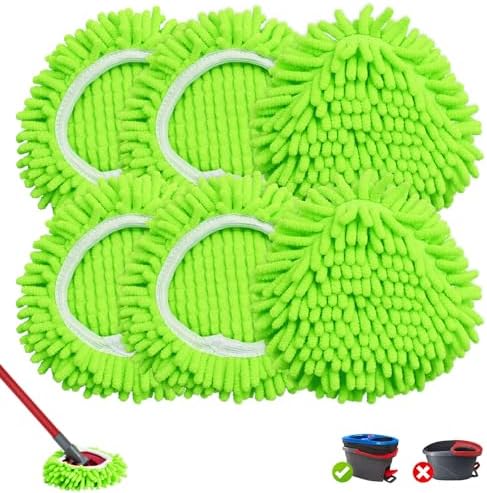 DLAIMI 6 Pack Spin Mop Replacement Heads