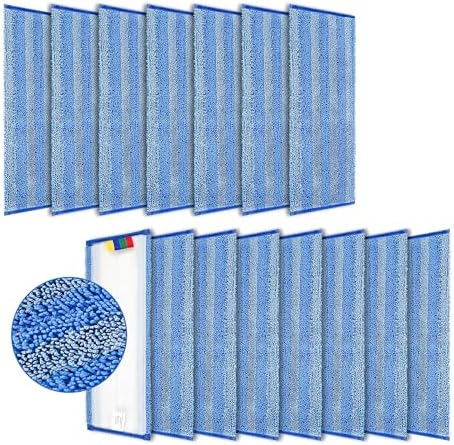 iDeaology 18 Replacement Microfiber Mop Pad - 15 Pack Heavy Duty Refill
